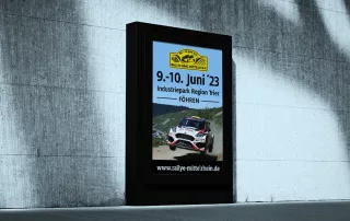 LED Werbung Rallye ADAC Mittelrhein