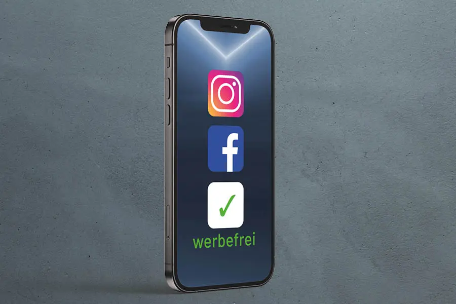 Instagram Facebook Logo auf Smartphone