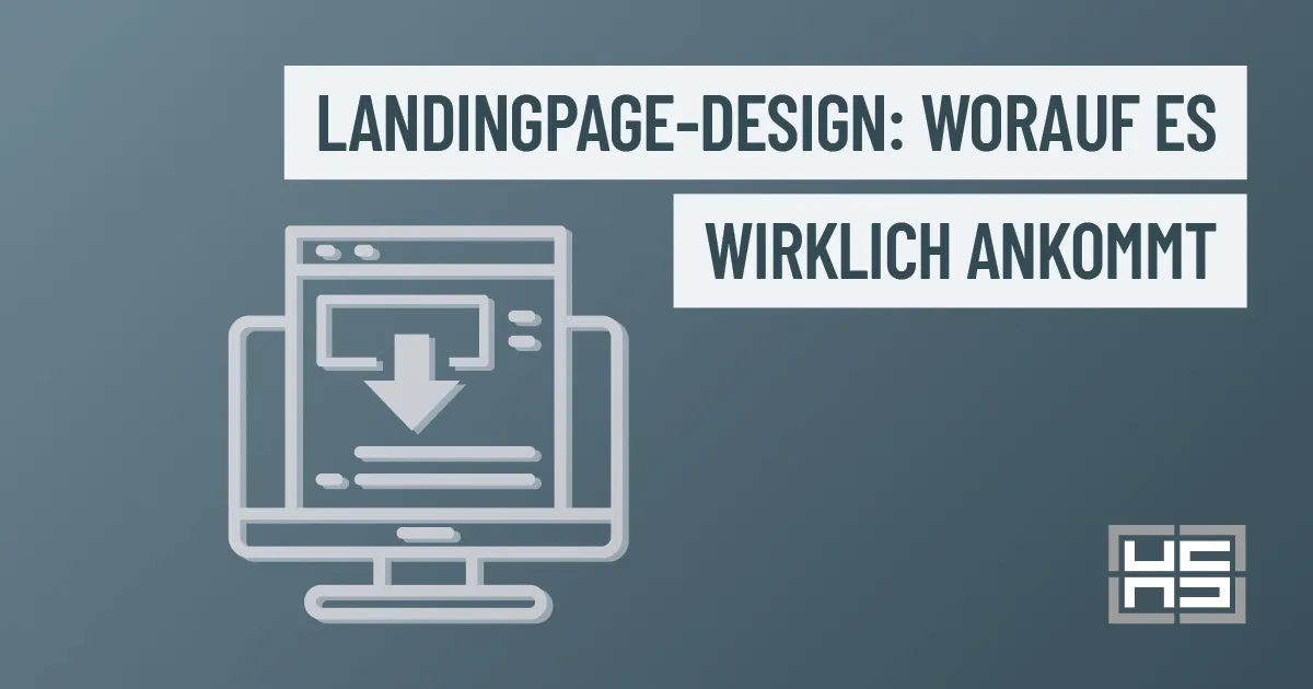 Landingpage-Design als stilisierte Grafik dargestellt