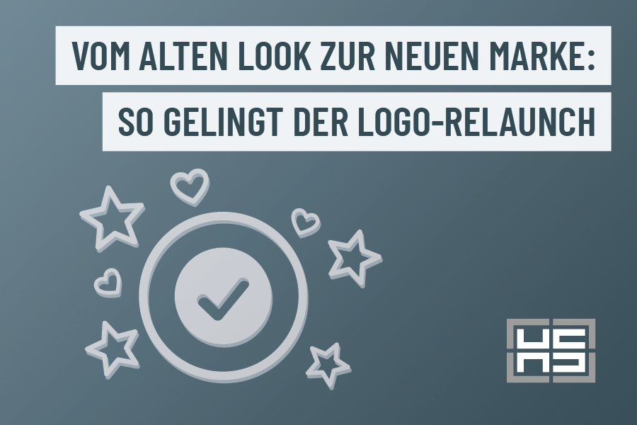 Ein erfolgreicher Logo-Relaunch wird in einer Grafik dargestellt