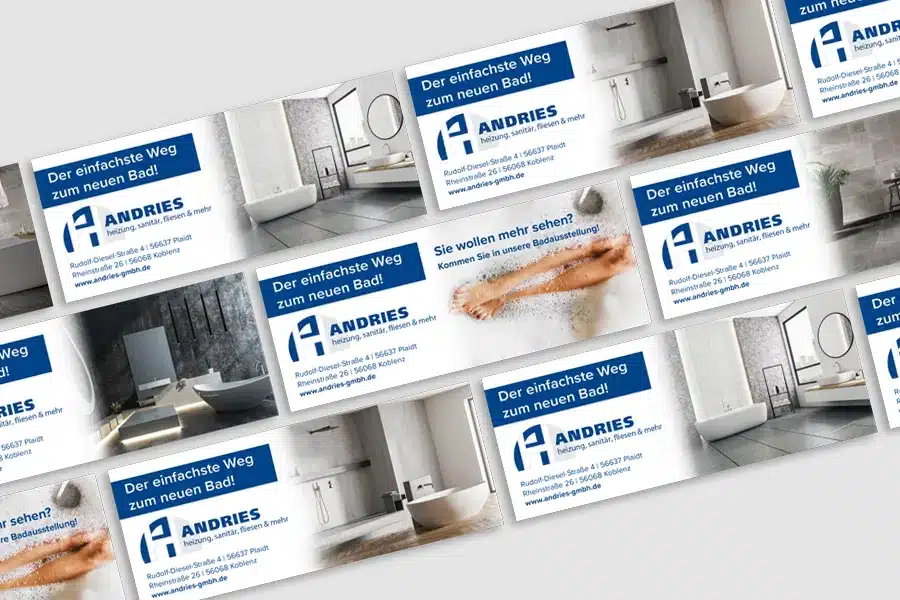 Beispiele für Anzeigenlayouts und Werbemotive mit Corporate Design zur Markenkommunikation