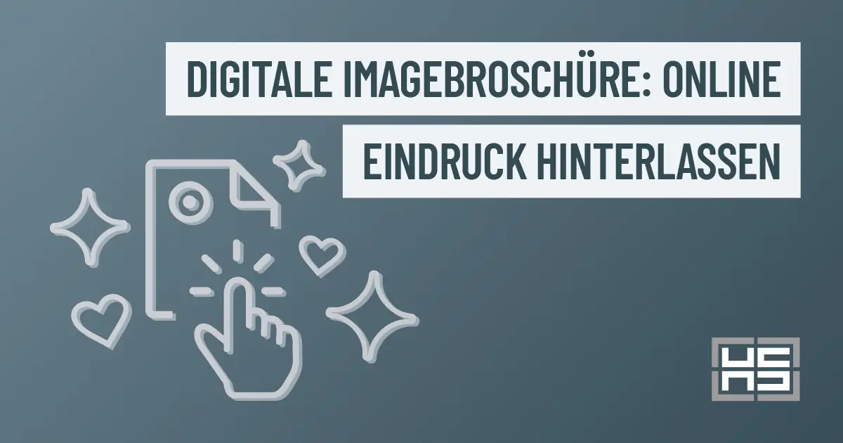 Grafik zeigt Illustration einer digitalen Imagebroschüre
